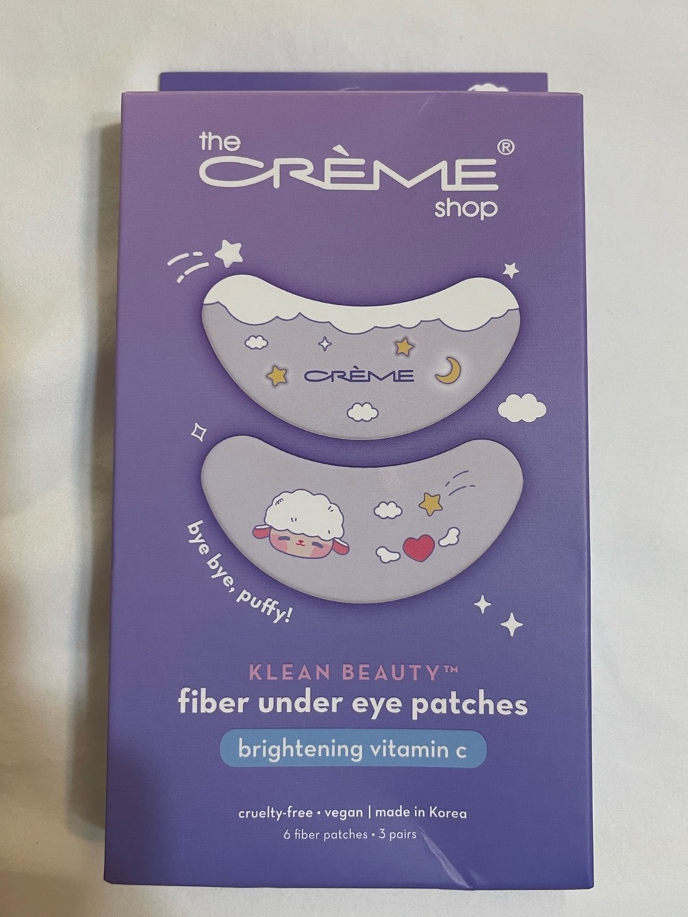 The Crème Shop Purple Fiber Under Eye Patches - Brightening Vitamin C